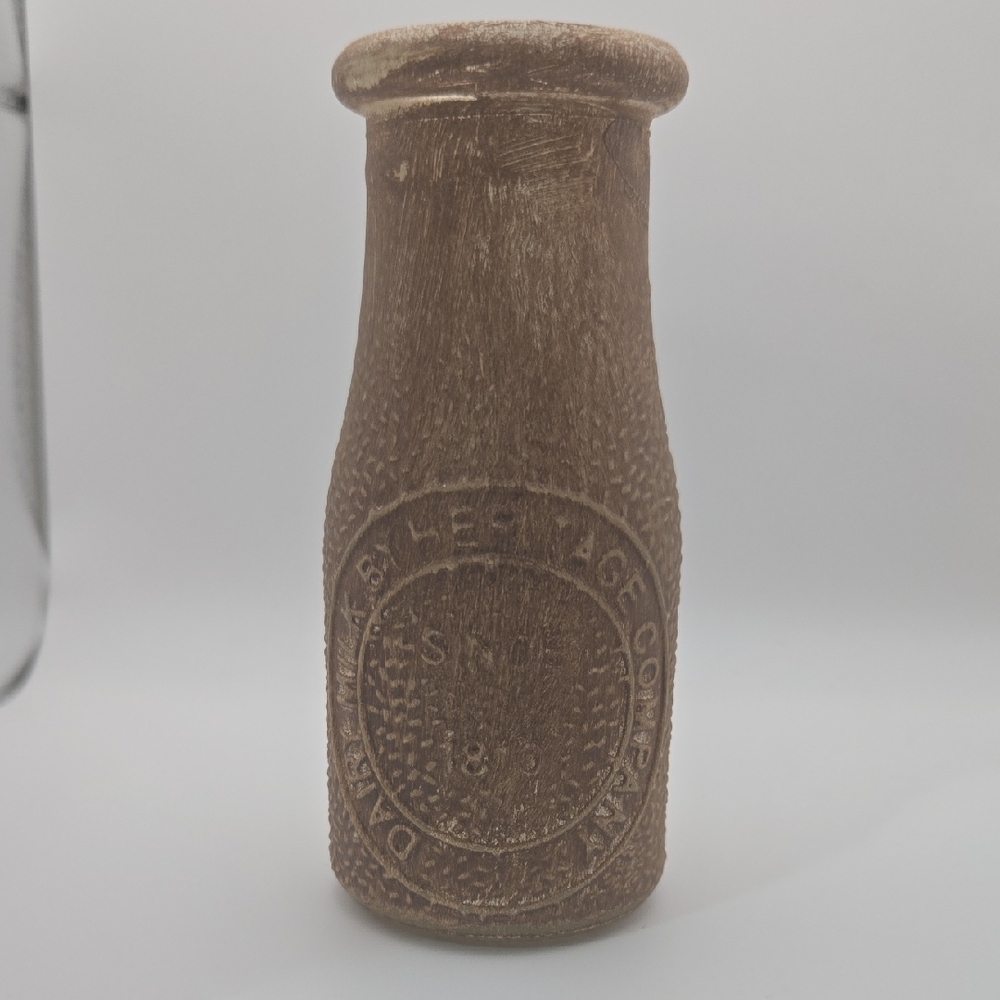 Vintage Milk Glass Bottle Flower Vase